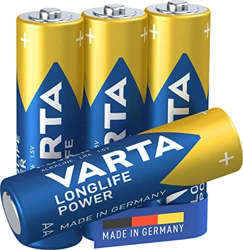 Image of VARTA Longlife Power AA Mignon LR06 Alkaline Battery (4-pack) - Made in Germany - ideal for toys, torches, controllers and other battery-powered devices