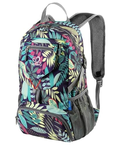 Image of Waterfly Ultra Lightweight Foldable Backpack: 20L Packable Rucksack Daypack for Men Women Hiking Travelling Camping Sports Outdoor