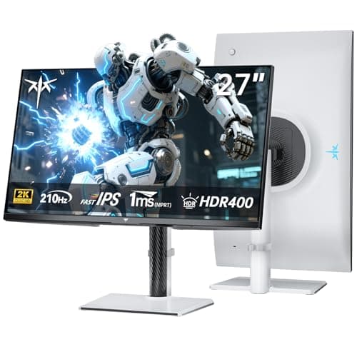 Image of KTC Gaming Monitor 27 Inch | 2K@200Hz (OC 210Hz) | Built-in Speakers | Fast IPS Panel | 1ms Response Time (MPRT) | 450 cd/㎡ Brightness, HDR400 | Adaptive Sync | 131% sRGB, 97% DCI-P3, ΔE＜2 | White