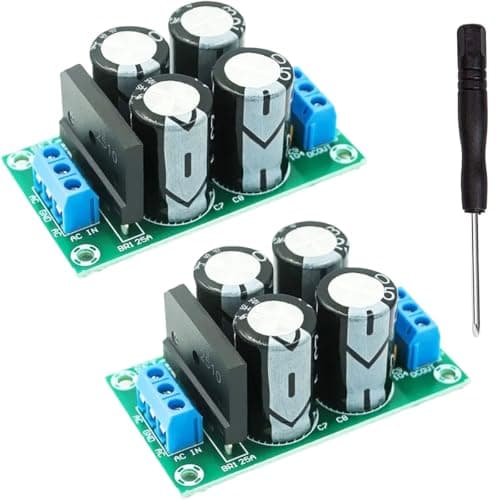 Image of Youmile 2 pcs Dual Power Rectifier Filter Board 25A AC 9-17V DC ± 12-24V PW28 Power Supply Rectifier Module with Screwdriver for LM1875 TDA2030 TDA7294 LM3886 Amplifier Board