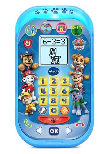 Image of VTech PAW Patrol: Rescue Mission Learning Phone, Official PAW Patrol Phone, Interactive Role Play Toy, With Games & Numbers, Educational Gift for Kids Ages 3, 4, 5+ Years, English Version