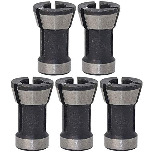 Image of POFET 5pcs Woodworking High Precision Electric Router Milling Cutter Collet Chuck Head,Engraving Trimming Carving Machine Hand Tools - 6mm