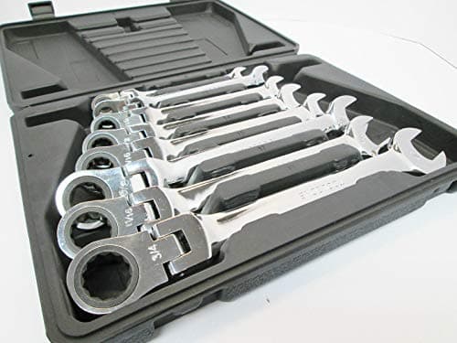 Image of 8pc Imperial SAE AF Flexible Ratchet Ring Spanner Set 5/16" -3/4" New TZ SP153