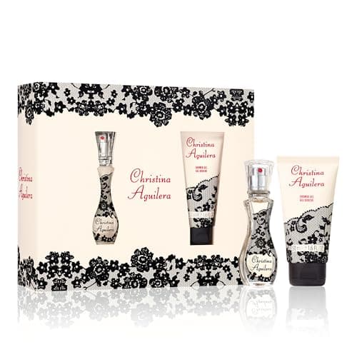 Image of Christina Aguilera - Signature 2-Piece Gift Set; Floral Amber Fragrance; Black Currant Tea, Peony Petals & Amber; Exotic, Radiant & Glamorous 150 ml Women's Shower Gel + 30 ml Eau de Parfum For Women