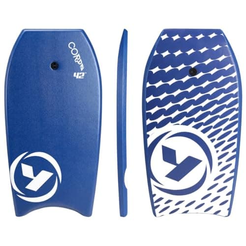 Image of Yello Corp Bodyboards 33’’/37’’/42’’ with Adjustable Wrist Leash for Kids and Adults, Lightweight Bodyboard with XPE Deck, Crescent Tail and EPS Core, Multiple Colours and Sizes