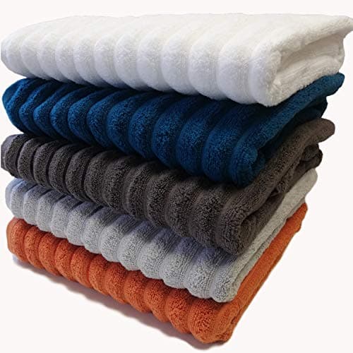 Image of Sue Rossi Ltd Luxury 100% Zero Twist Cotton Towels 600 GSM Thick Soft Ribbed Bumpy Style Face Hand Bath Towel Bath Sheet Sizes And Colours (Teal, Bath Sheet)