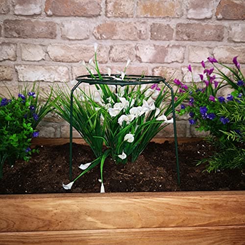 Image of Samuel ALEXANDER Urban Dark Green Metal Herbaceous Garden Plant Support Grow Through Small 40cm x 20cm