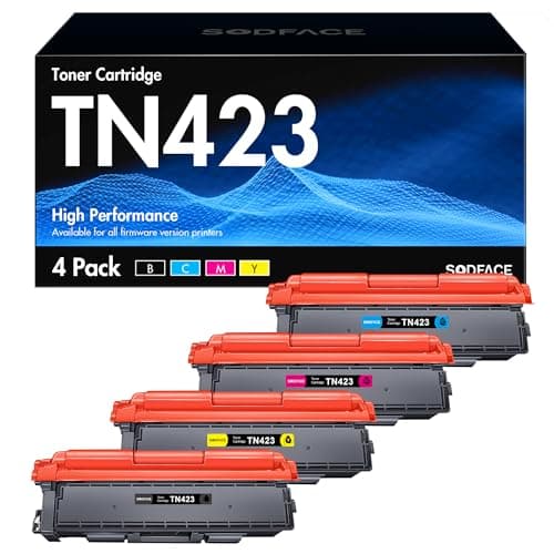 Image of SODFACE TN423 TN-423 Toner Cartridge Compatible for Brother TN-423 TN423 toner for HL-L8260CDW HL-L8360CDW MFC-L8690CDW MFC-L8900CDW DCP-L8410CDW DCP-L8410CDN (Black Cyan Yellow Magenta, 4-Pack)
