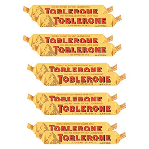 Image of Toblerone Swiss Chocolates with Honey & Almond, 10 x 35 g