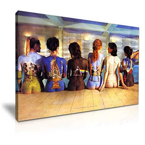 Image of YES ART Pink Floyd Back Catalogue Canvas Wall Art Picture Print 76cmx50cm Printed and Framed