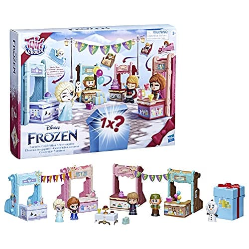 Image of Frozen Disney 2 Twirlabouts Surprise Celebration Playset, 5 Dolls, 4 Convertible Sleds, 12 Accessories, Toy for Kids 3 and Up