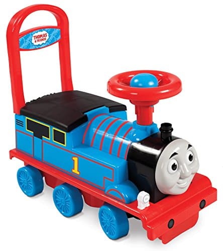 Image of Thomas & Friends Kids Ride On Toys for 1+ years Boys and Girls - Sit and Ride On Thomas the Tank Engine Toy with Steering Wheel - Easy Assembly Toddler Walker Toy - Outdoor and Indoor Push Along Car