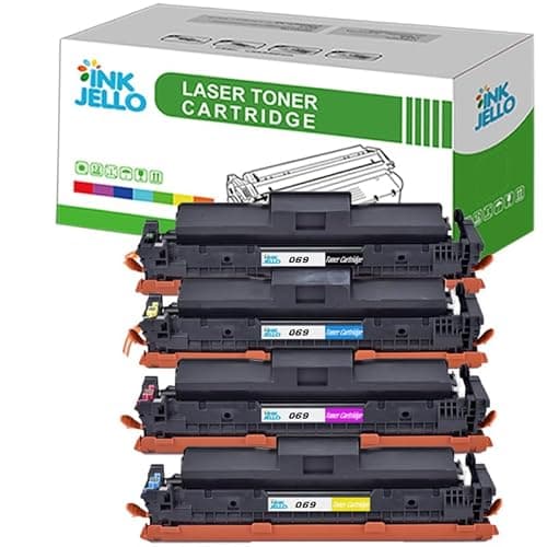 Image of Inkjello 069 Toner Cartridge For Printer, Compatible With Canon i-SENSYS LBP673Cdw MF752Cdw MF754Cdw B/C/M/Y (4-Pack)