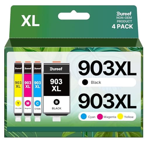 Image of Gureef 903 903XL Replacement for HP 903XL Ink Cartridges 903 Ink Multipack Compatible for HP Officejet 6960 6950 Officejet Pro 6960 6970 (Black Cyan Magenta Yellow)