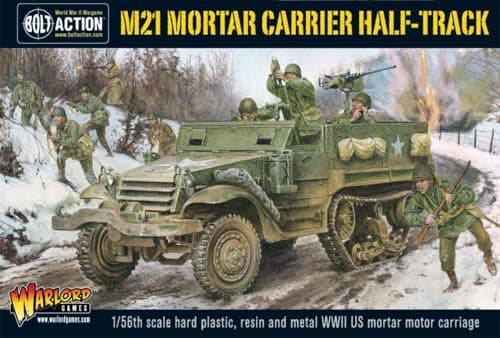 Image of Warlord Bolt Action M21 Mortar Carrier Half-Track 1:56 WWII Table Top Wargaming Plastic Model Kit 402613002, Small