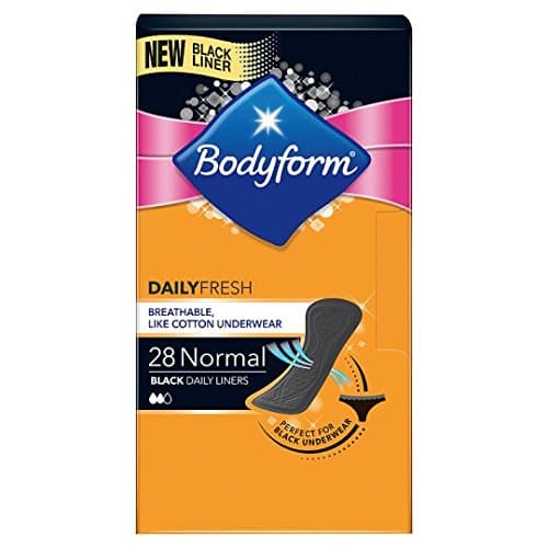 Image of Bodyform Black Normal Panty Liner 28Pk