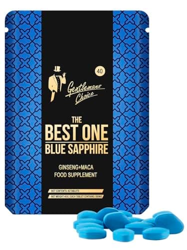 Image of Gentleman’s Choice™ Blue Sapphire | 40 Tablets | Ginseng and Maca Food Supplement | Easy to Swallow Tablets | Healthy Lifestyle Support | Manufactured in the UK