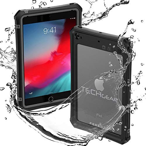 Image of TECHGEAR Poseidon Case for iPad Mini 5/4 - Slim Rugged Armour Shockproof Waterproof Case with Built-in Screen Protector + Stand & Neck Strap