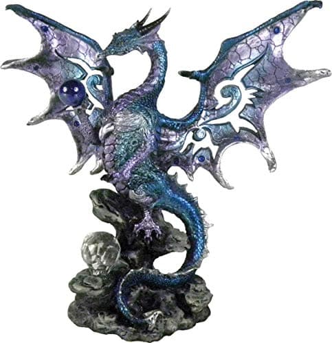 Image of Nemesis Now Blue Dragon Protector Figurine 26cm Blue
