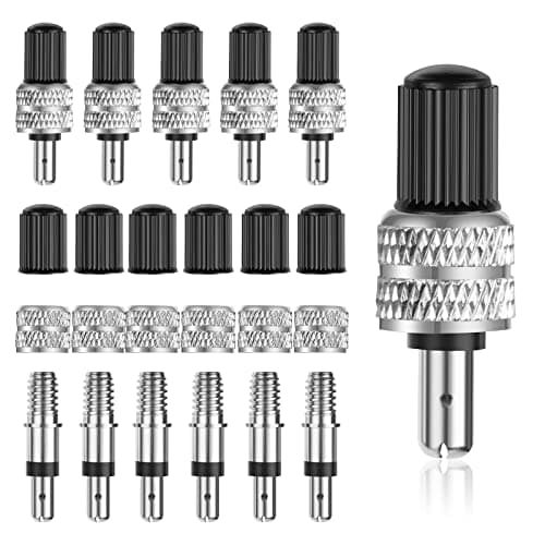 Image of Flintronic Bike Valve Core Set, 12PCS Germany Type Replacement Bike Valve Set Compatible with Wood Dunlop Dutch Bike Tyre, Copper Bicycle Valve Replacement for Flash Valve and Most of Normal Valve