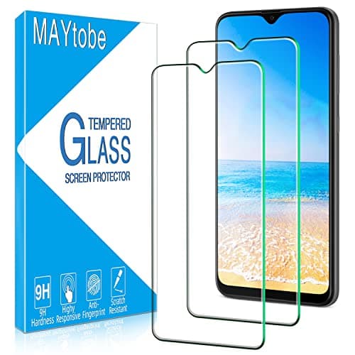 Image of MAYtobe 2 Pack Screen Protector For Samsung Galaxy A50, A20 Tempered Glass, Case Friendly, 9H Hardness, Bubble Free, Anti-Scratch, 0.33mm Ultra Transparent