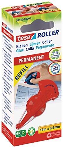 Image of tesa Permanent Glue Roller ecoLogo Environmentally Friendly, 14 m x 8.4 mm - Refill