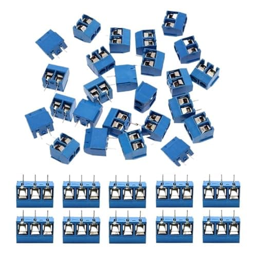 Image of 60Pcs 5Mm Pitch 2 Pin & 3 PCB Mount Screw Terminal Block Connector For Arduin (50 X, 10 Pin)