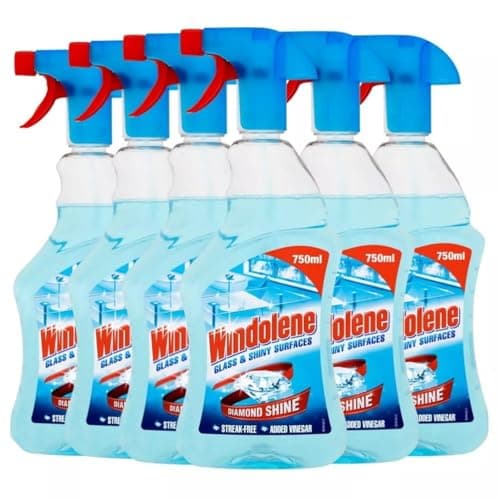 Image of Windolene Glass & Shiny Surfaces Diamond Shine, Pack 6 x 500ml, Streak-Free Cleaning for Windows, Window cleaner & Glass cleaner