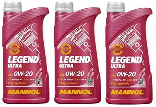 Image of MANNOL Legend Ultra 0W20 GF-5 Fully Synthetic PAO Ester Engine Oil STJLR.51.5122, 3 litres