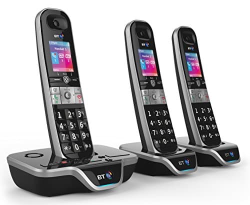 Image of BT 8600 Advanced Call Blocker Cordless Home Phone with Answer Machine (Trio Handset Pack)