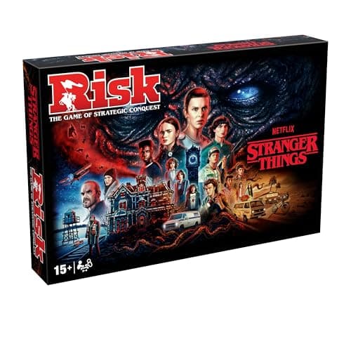Image of Stranger Things RISK Board Game Familiy Game Strategy Game use tactics, diplomacy, and resources 2–5 players and makes a great gift for fans aged 15 and up