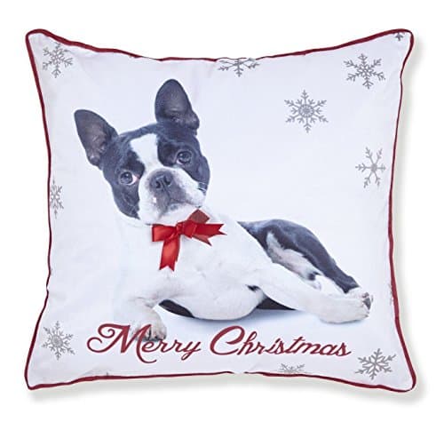 Image of Catherine Lansfield - Merry Christmas Frenchie - Cushion Cover - 43cm