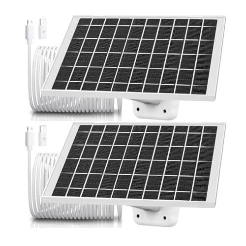 Image of 2 Pack USB Solar Panel A200 Charger Compatible with Tapo SolarCam C403, Tapo SolarCam 2K, TP-Link Tapo MagCam C425, Tapo C420 C400 Security Camera Outdoor 5V 7W, IP65 Weatherproof, 360° Adjustable