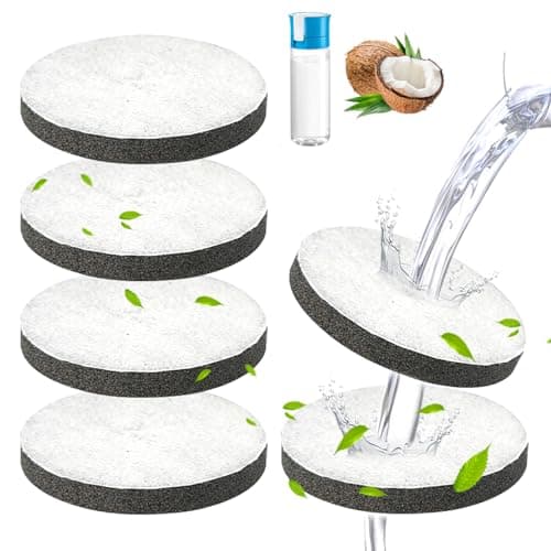 Image of 6 Pcs MicroDisc Water Filter Replacement Filter Discs for Brita Fill Go Bottles Carafes Water Bottle Filter Discs Removes 99% of Chlorine Lead PFAS Microplastics Other Impurities in Drinking Water