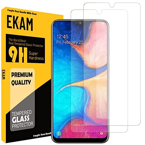 Image of EKAM For Samsung Galaxy A40 Screen Protector, [2 PACK] Tempered Glass [9H Hardness] [Bubble Free] [Case Friendly] Screen Protective Film For Galaxy A40 (2019)