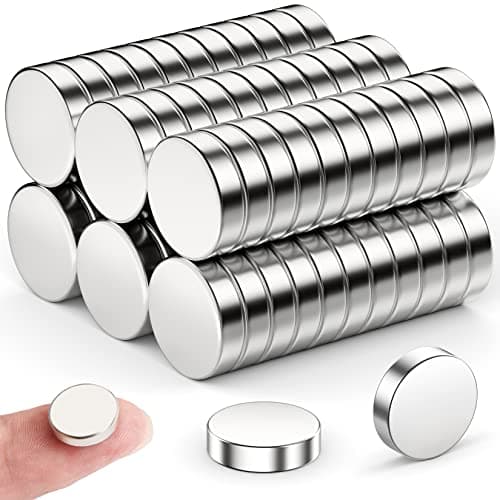Image of FINDMAG 50 Pcs 12 mm x 3 mm Small Magnets Strong, Fridge Magnets, Strong Magnet, Whiteboard Magnet, Tiny for Whiteboard, Magnetic Round for Crafts, Photos, Tools, Arts, DIY, School, Home, Office