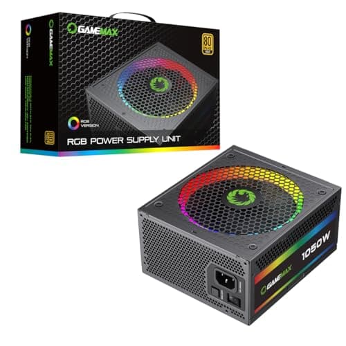 Image of GameMax 1050W Pro Modular 80 Plus Gold Power Supply With 14cm ARGB Fan