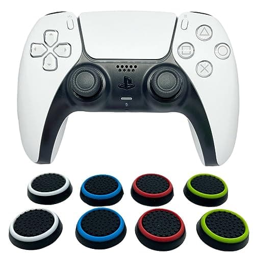 Image of Youji® 4 Pairs/8 PCS Replacement Silicone Analog Controller Joystick Thumb Stick Grips Caps Cover for PS4 PS3 PS2 Xbox One/360 Game Controller-White