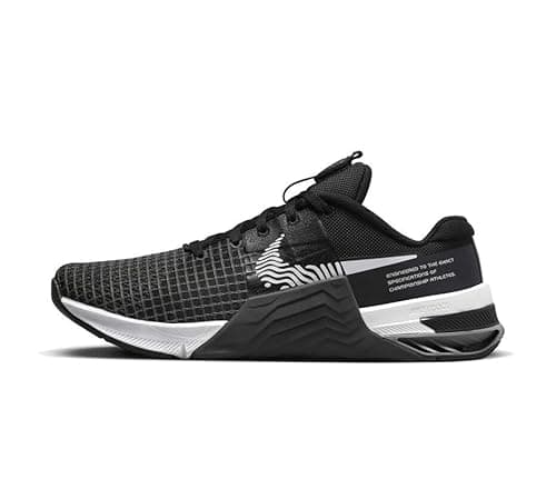 Image of NIKE Metcon 8 Women's Trainers Gym Shoes DO9327 (Black/White/Dark Smoke Grey 001) UK 4.5 (EU 38)