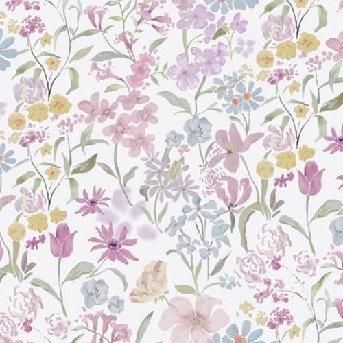 Image of Timeet Peel and Stick Wallpaper Pink Floral Self Adhesive Wallpaper 44x300cm Botanical Vinyl Warp Colorful Waterproof Contact Paper for Bedroom Living Room Kitchen Wall Shelf Furniture Removable White
