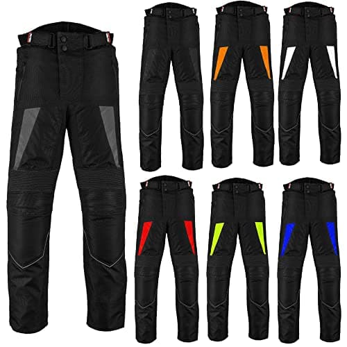 Image of PROFIRST Protective Waterproof Motorbike Trousers for Mens, Armour Trouser, Protective Trouser (Grey, S)