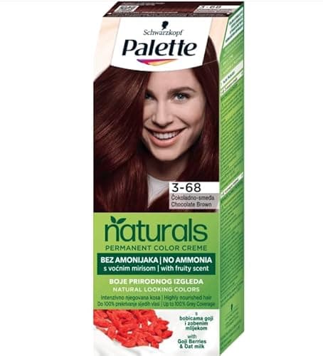 Image of Palette Natural Colors, Ammonia-free hair dye - No. 3-68,Palette Natural Colors Hair Dye 868 Chocolate Brown, 110 ml (PACK OF 3)