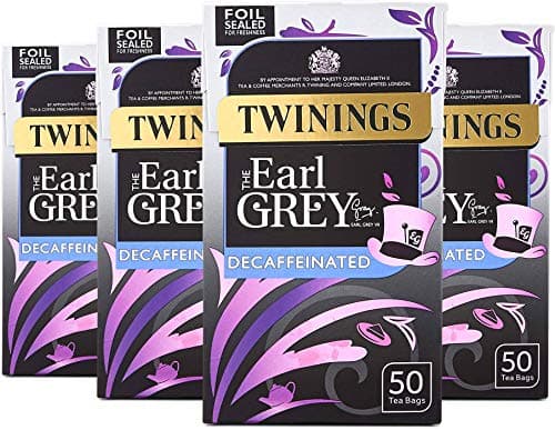 Image of Twinings Decaffeinated Earl Grey Tea 200 Tea Bags, (Multipack of 4 x 50 Tea Bags)