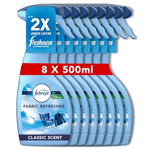 Image of Febreze Fabric Freshener Spray, Febreze Air Fresheners, Fresh, 4 Litre (500 ml x 8)