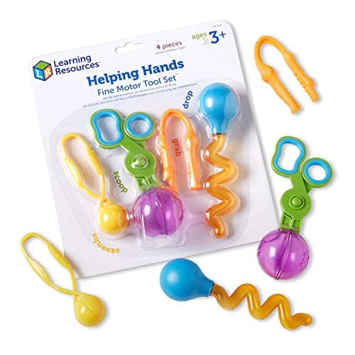 Image of Learning Resources Helping Hands Fine Motor Tool Set, Ages 3+, Sensory Toy Gift for Kids, Strengthens Fine Motor Skills, Includes 4 Tools for Classroom & Home Learning