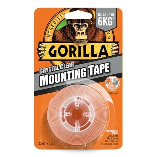 Image of Gorilla Double Sided Mounting Tape Clear 1.5m, Pack of 1