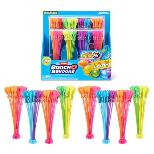 Image of Bunch O Balloons Tropical Party 250 Plus Rapid-Filling Self-Sealing Water Balloons (8 Pack)