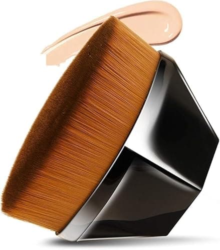 Image of Foundation Makeup Brush, Top Kabuki Face Brush Multifunctional for Blending Liquid, Cream or Flawless Powder Cosmetics (black)