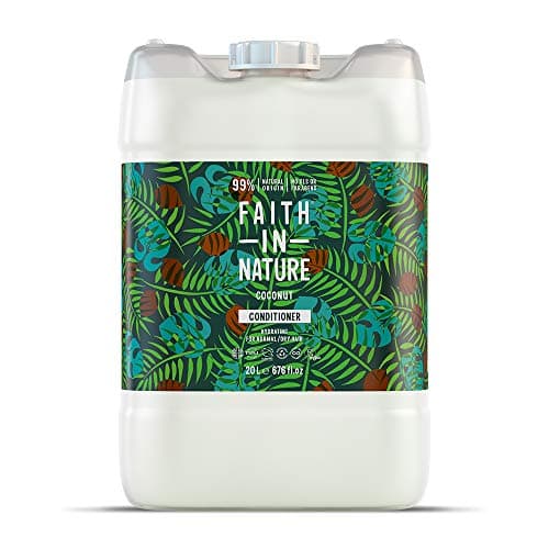 Image of Faith In Nature Natural Coconut Conditioner, Hydrating, Vegan & Cruelty Free, No SLS or Parabens, Normal to Dry Hair, 5L Refill Pack