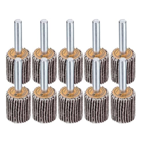 Image of sourcing map 20mm Flap Wheels Shank Mounted Sandpaper Abrasive Wheel 80 Grits 10 Pcs